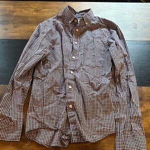 Goodfellow & Co Brown Gingham Button Down Shirt